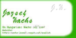 jozsef wachs business card